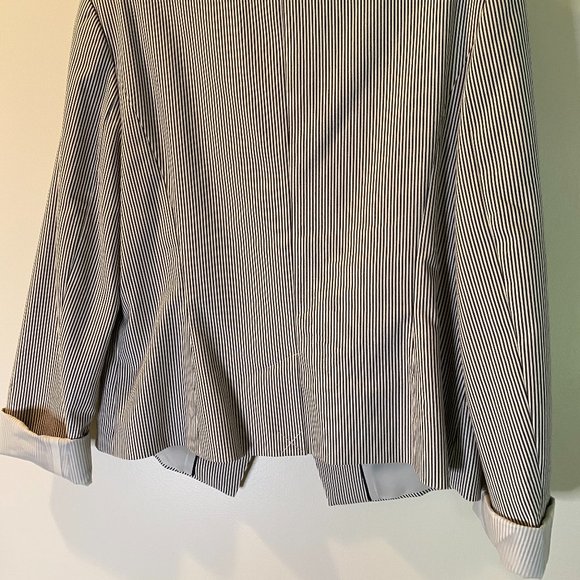 Black and white striped Halogen short jacket .hardly worn ...size L - Picture 4 of 4